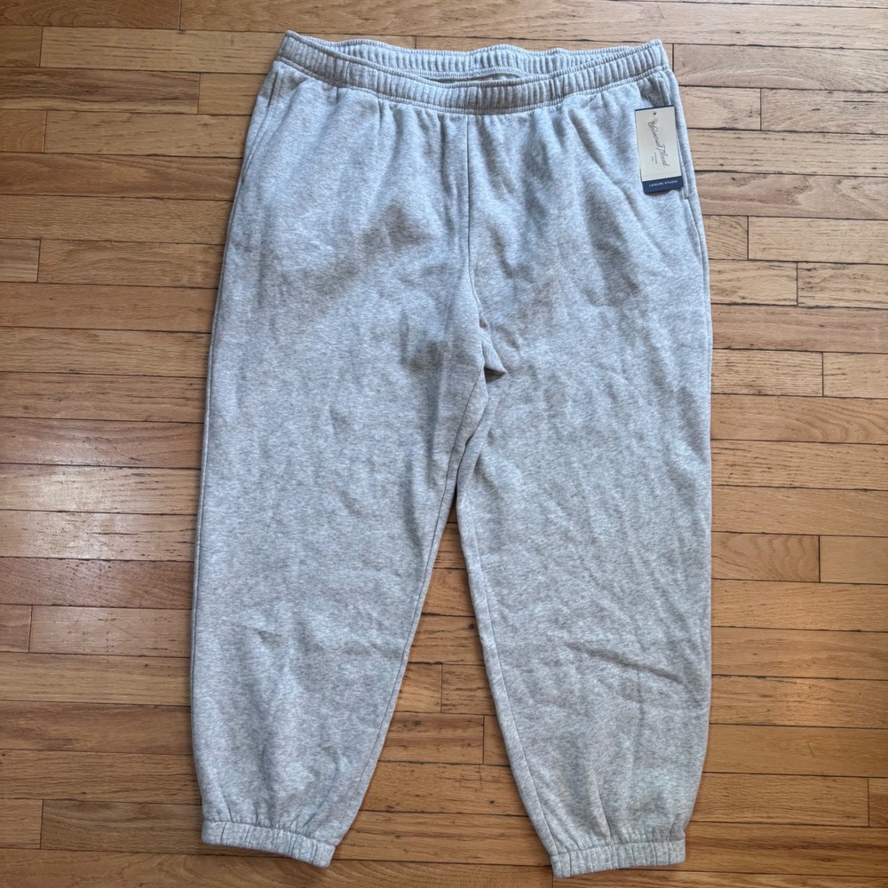 Universal Thread Heather Grey Mid-Rise Fleece Jogger Sweatpants XXL NWT